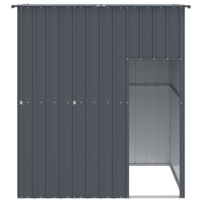 vidaXL Dog House with Roof Anthracite 165x153x181 cm Galvanised Steel 3