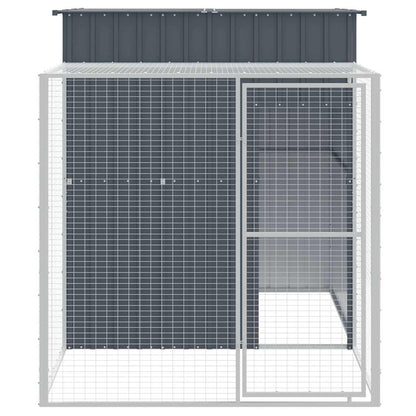 vidaXL Chicken Cage with Run Anthracite 165x251x181cm Galvanised Steel 3