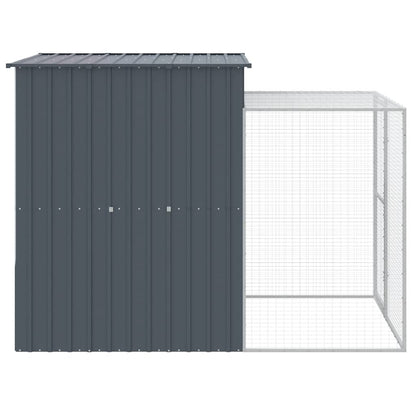 vidaXL Chicken Cage with Run Anthracite 165x251x181cm Galvanised Steel 4