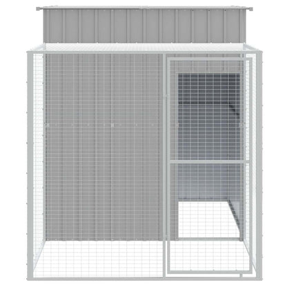 vidaXL Chicken Cage with Run Light Grey 165x251x181cm Galvanised Steel 3