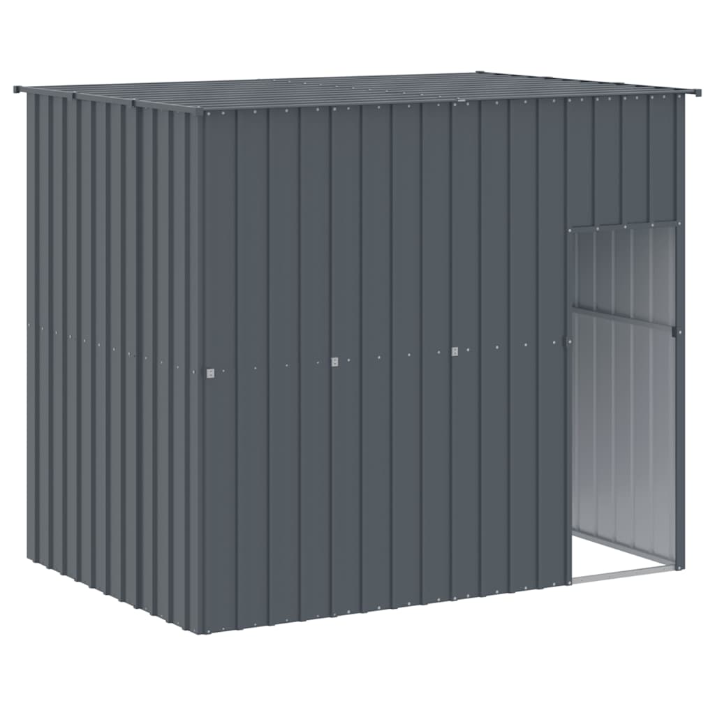 vidaXL Dog House with Roof Anthracite 214x153x181 cm Galvanised Steel 2