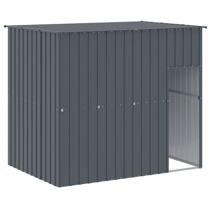 vidaXL Dog House with Roof Anthracite 214x153x181 cm Galvanised Steel 2