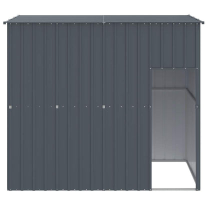 vidaXL Dog House with Roof Anthracite 214x153x181 cm Galvanised Steel 3