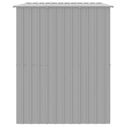 vidaXL Dog House with Roof Light Grey 214x153x181 cm Galvanised Steel 4
