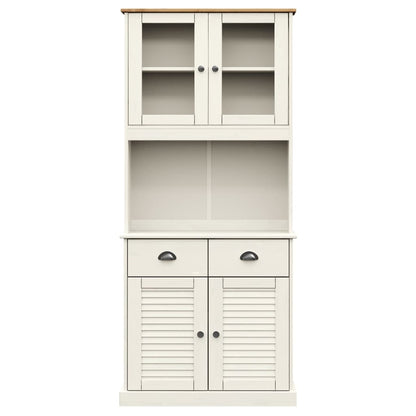 vidaXL Highboard "VIGO" White 78x40x175 cm Solid Wood Pine 4