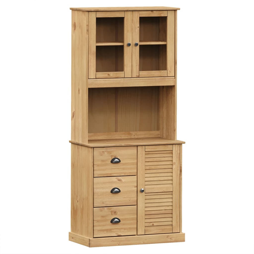 vidaXL Highboard "VIGO" 78x40x175 cm Solid Wood Pine 2