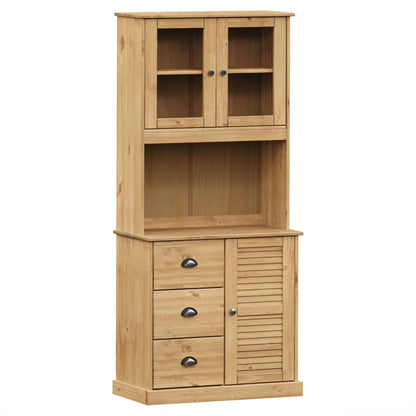 vidaXL Highboard "VIGO" 78x40x175 cm Solid Wood Pine 2