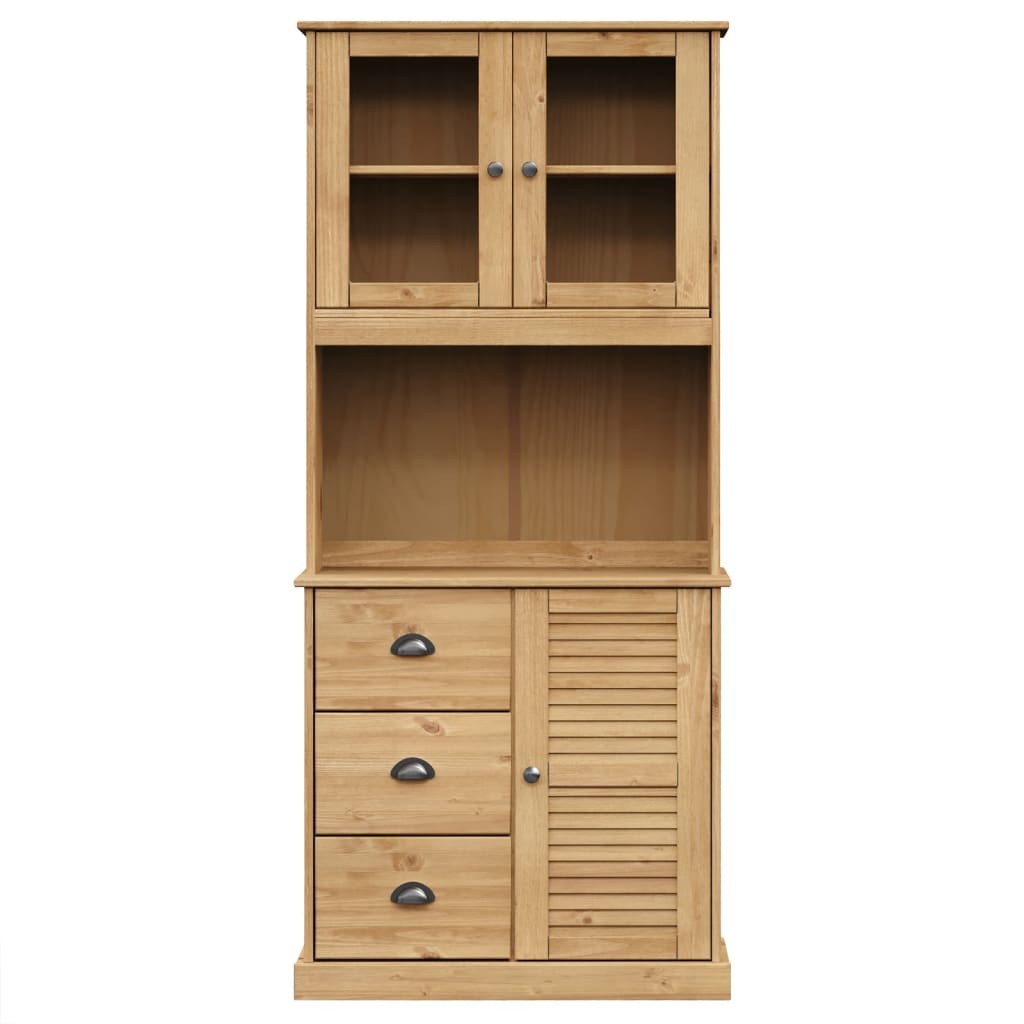 vidaXL Highboard "VIGO" 78x40x175 cm Solid Wood Pine 4