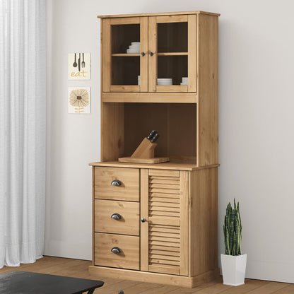 vidaXL Highboard "VIGO" 78x40x175 cm Solid Wood Pine 1