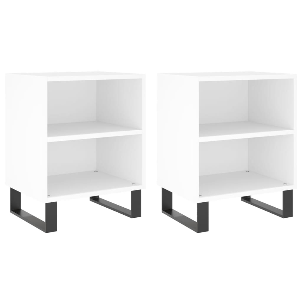 Bedside Cabinet 40x30x50 cm Engineered Wood White