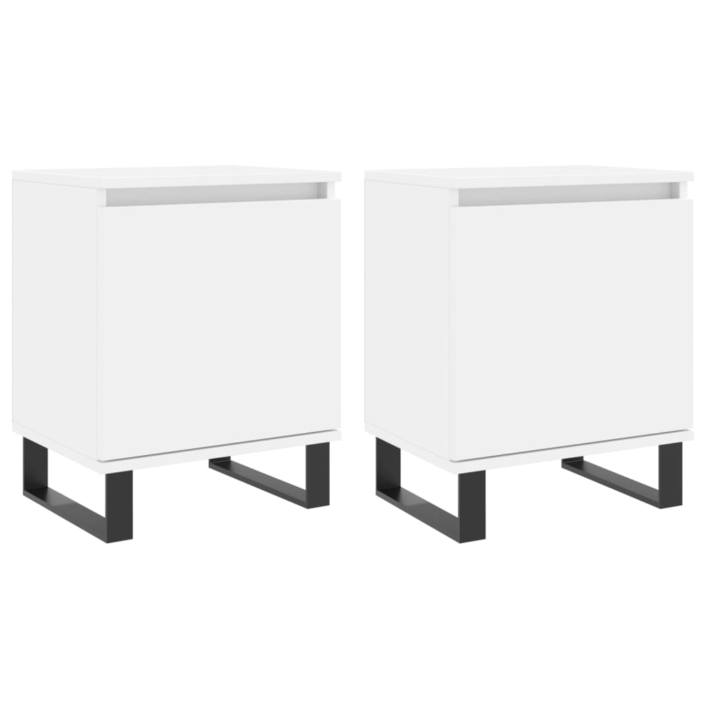 Bedside Cabinet 40x30x50 cm Engineered Wood White