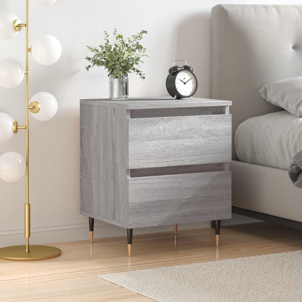 Bedside Cabinet 40x35x50 cm Engineered Wood Grey sonoma 1