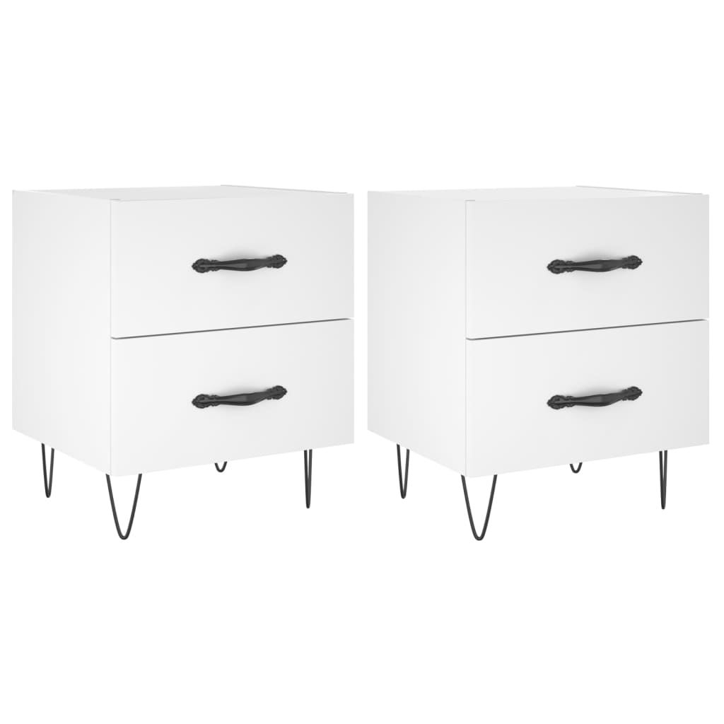 Bedside Cabinet 40x35x47,5 cm Engineered Wood White