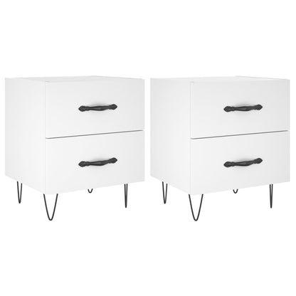Bedside Cabinet 40x35x47,5 cm Engineered Wood White