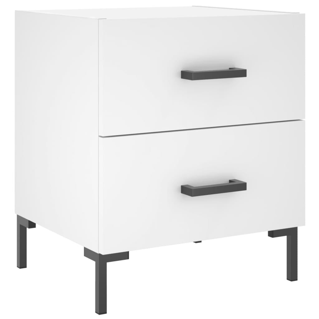 Bedside Cabinet 40x35x47,5 cm Engineered Wood White 1