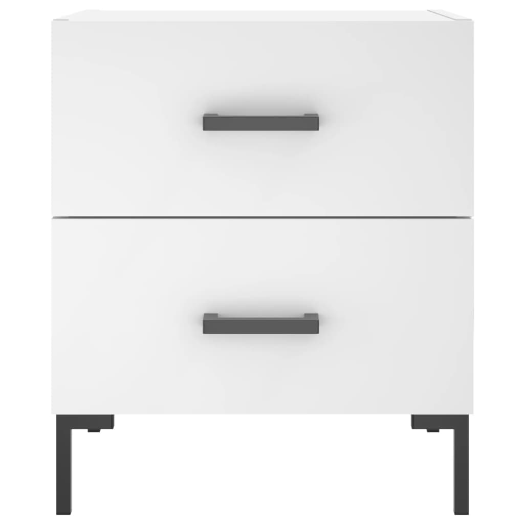 Bedside Cabinet 40x35x47,5 cm Engineered Wood White 1