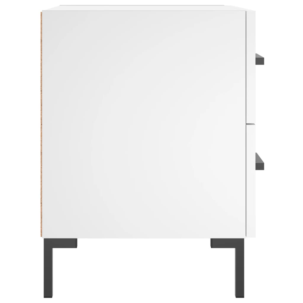 Bedside Cabinet 40x35x47,5 cm Engineered Wood White 1