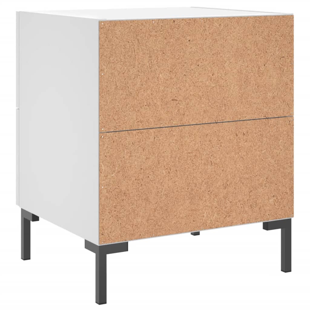 Bedside Cabinet 40x35x47,5 cm Engineered Wood White 1