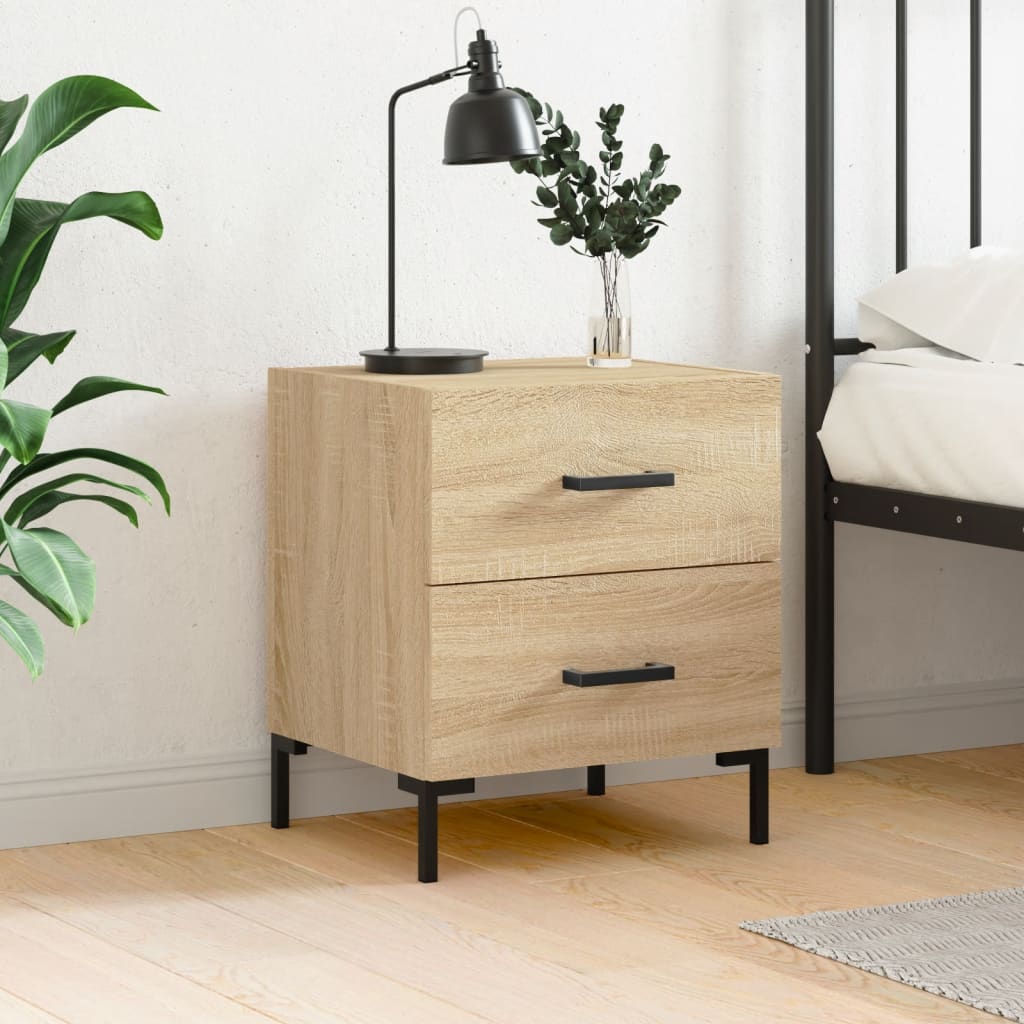 Bedside Cabinet 40x35x47,5 cm Engineered Wood Sonoma oak 1