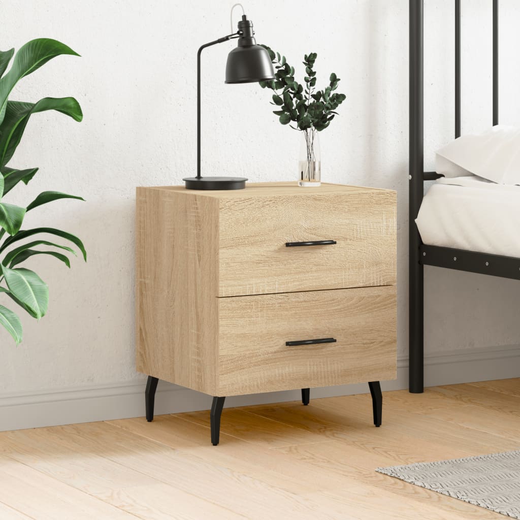 Bedside Cabinet 40x35x47,5 cm Engineered Wood Sonoma oak 1