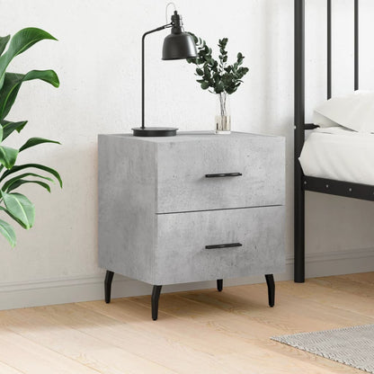 Bedside Cabinet 40x35x47,5 cm Engineered Wood Concrete grey 1