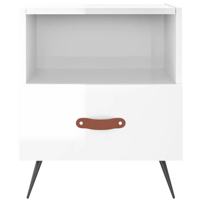 Bedside Cabinet 40x35x47,5 cm Engineered Wood High gloss white
