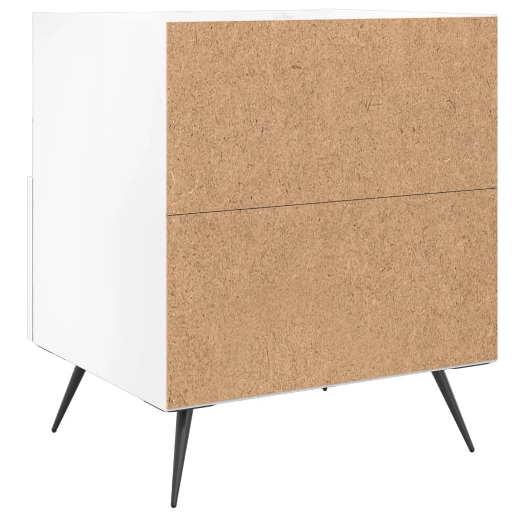 Bedside Cabinet 40x35x47,5 cm Engineered Wood High gloss white
