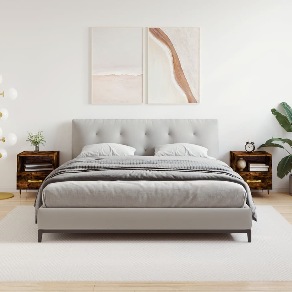 Bedside Cabinet 40x35x47,5 cm Engineered Wood Smoked oak