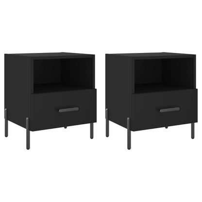 Bedside Cabinet 40x35x47,5 cm Engineered Wood Black