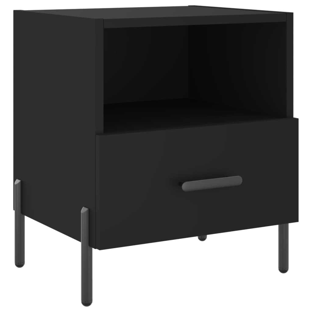 Bedside Cabinet 40x35x47,5 cm Engineered Wood Black