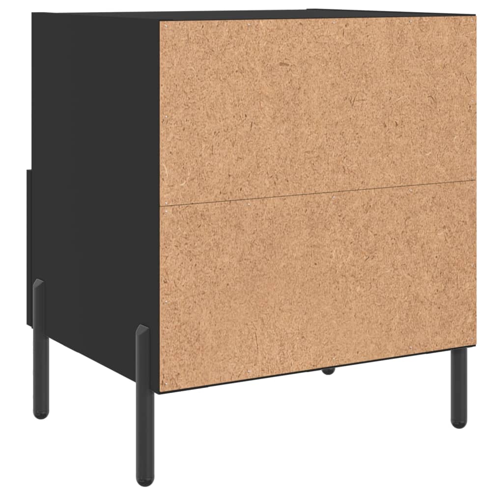 Bedside Cabinet 40x35x47,5 cm Engineered Wood Black