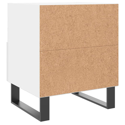 Bedside Cabinet 40x35x47,5 cm Engineered Wood White 1