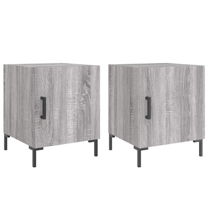 Bedside Cabinets 40x40x50 cm Engineered Wood Grey sonoma