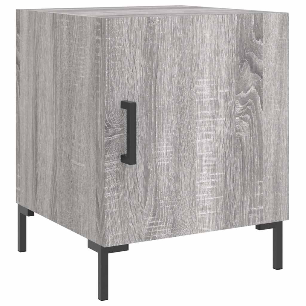 Bedside Cabinets 40x40x50 cm Engineered Wood Grey sonoma