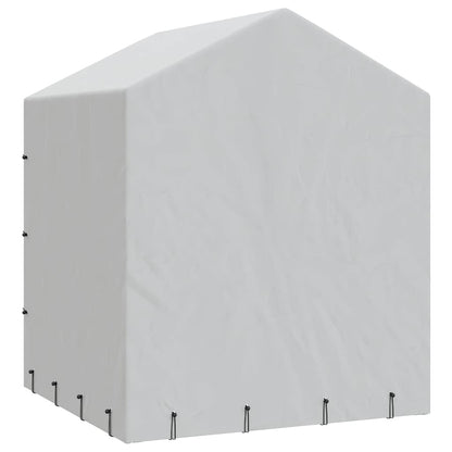 Outdoor Dog Kennel with Roof Silver 2x2x2,5 m Galvanised Steel 2 x 2 x 2.5 m