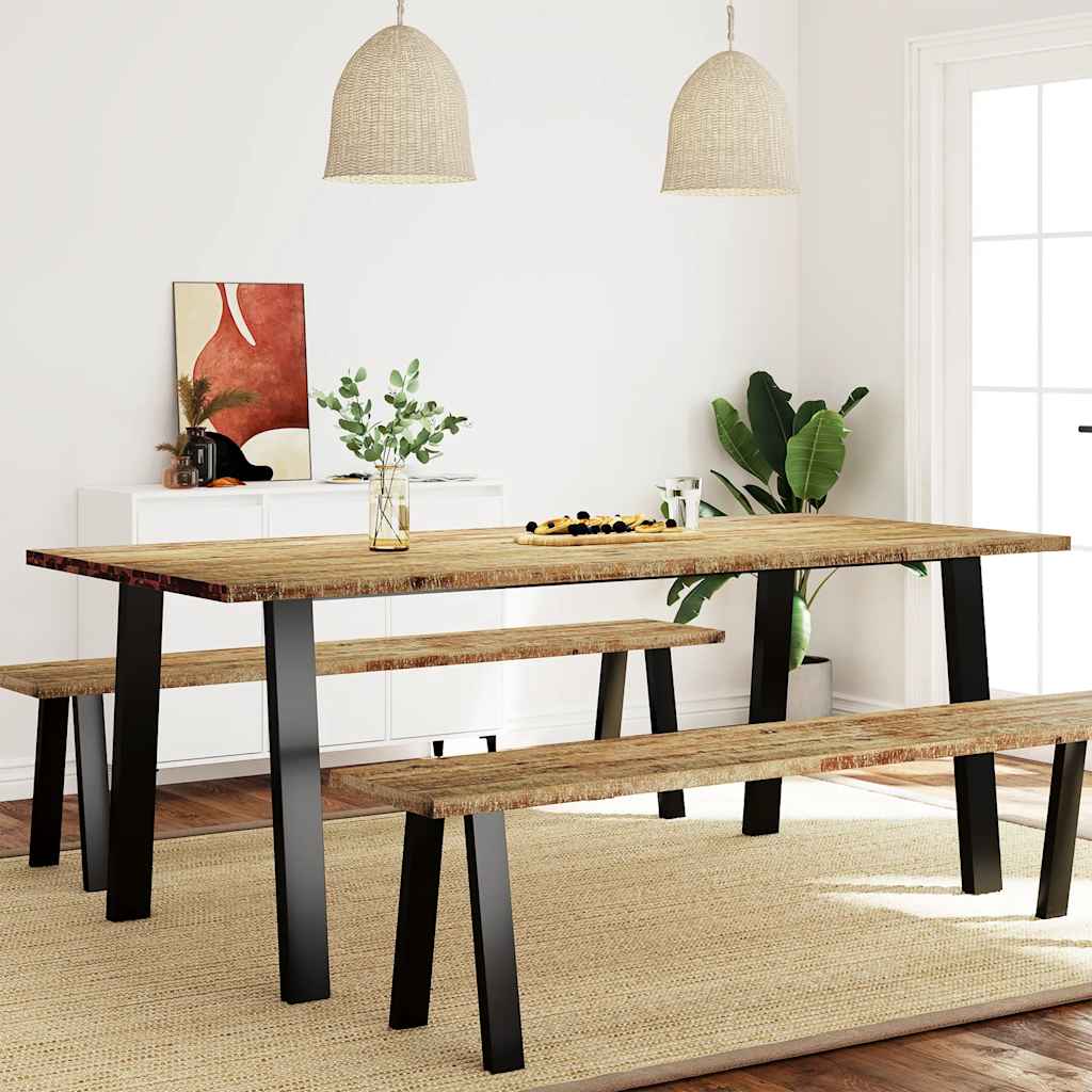 vidaXL Dining Table | Natural wood | Solid acacia wood | Large | Durable 1
