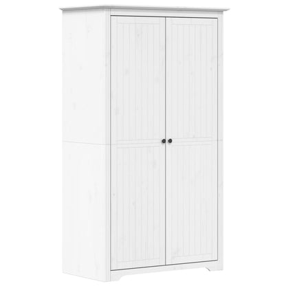 vidaXL Wardrobe "BODO" White 99x53,5x173 cm Solid Wood Pine 2