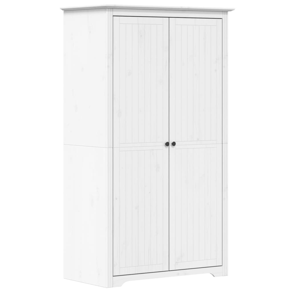 Wardrobe "BODO" 99x53,5x173 cm Solid Wood Pine White