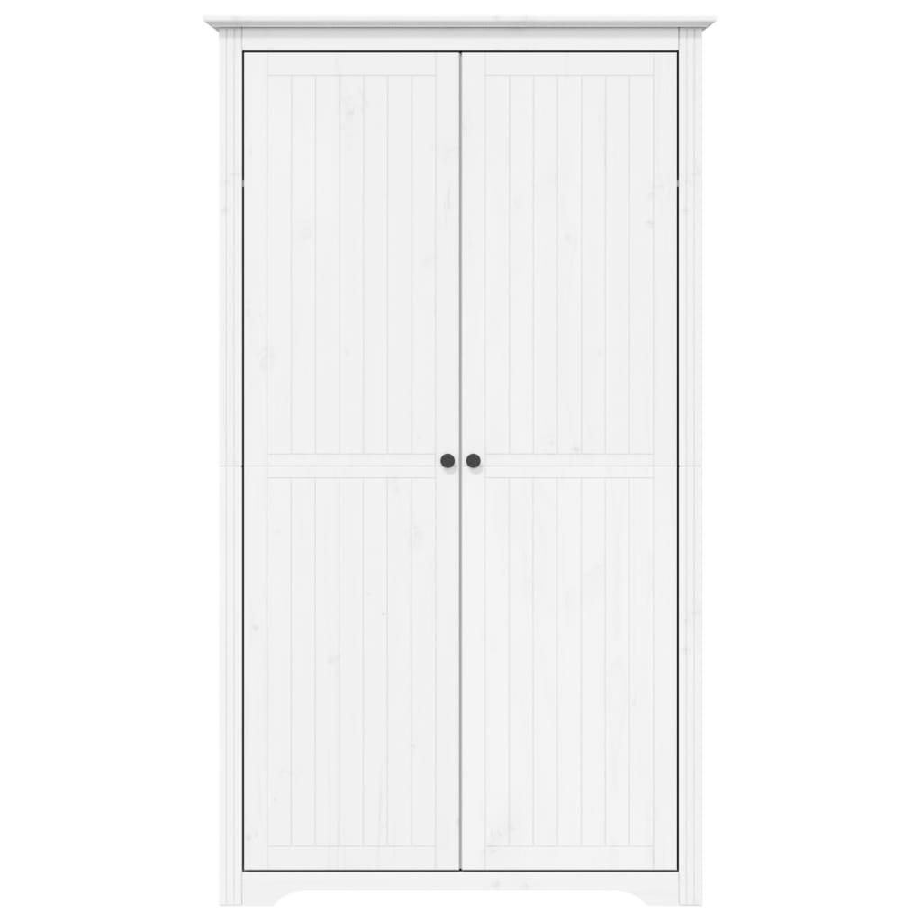 Wardrobe "BODO" 99x53,5x173 cm Solid Wood Pine White