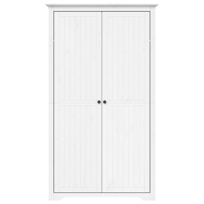 Wardrobe "BODO" 99x53,5x173 cm Solid Wood Pine White