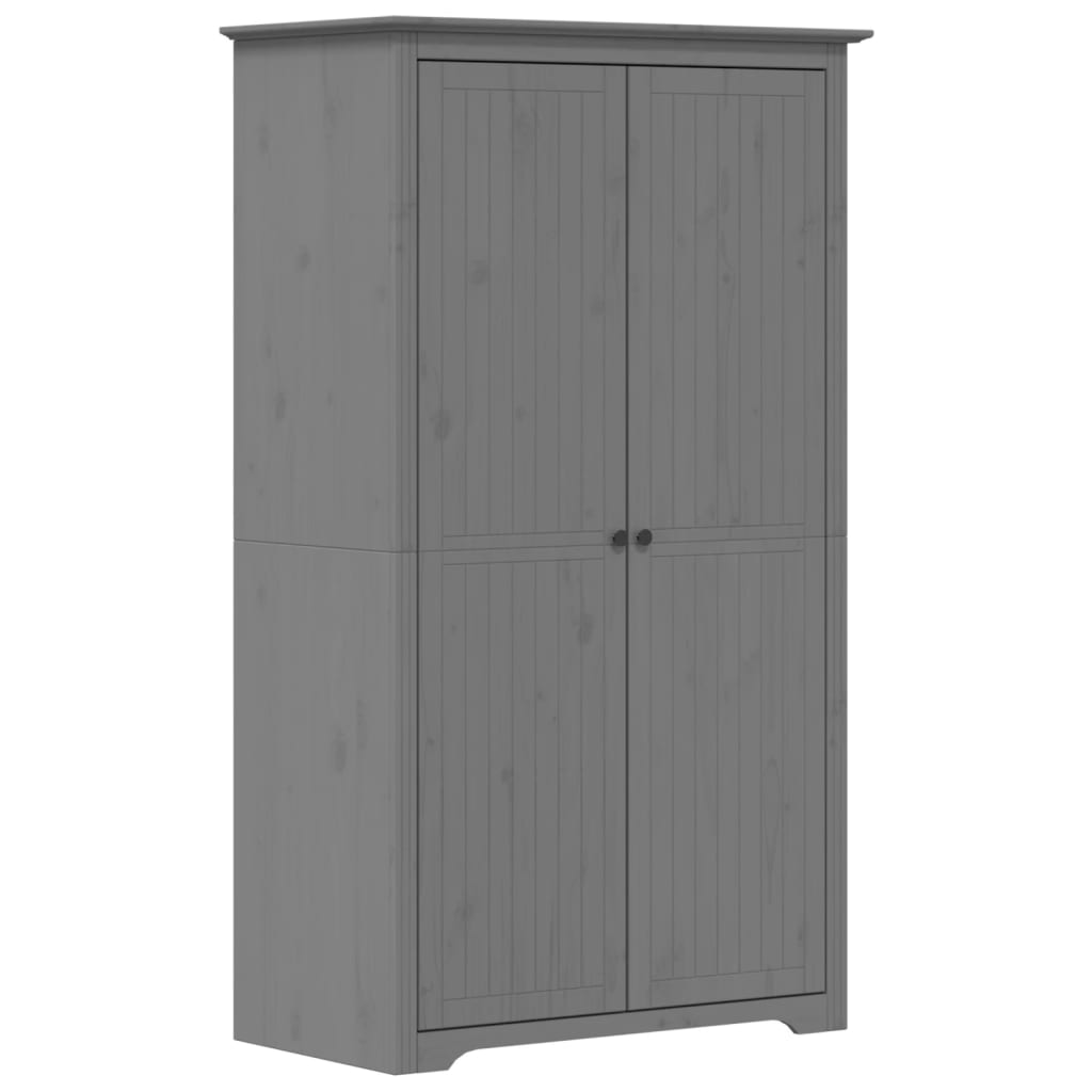 Wardrobe "BODO" 99x53,5x173 cm Solid Wood Pine Grey