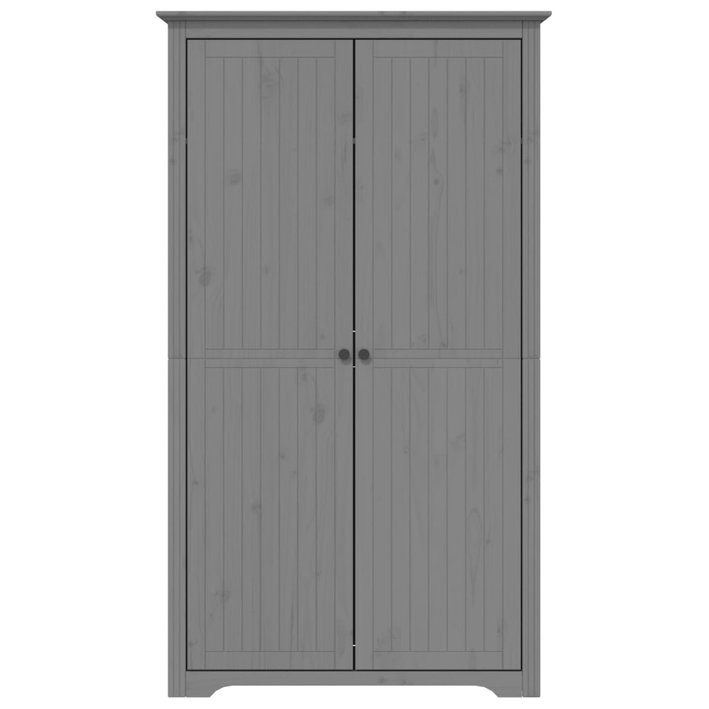 Wardrobe "BODO" 99x53,5x173 cm Solid Wood Pine Grey