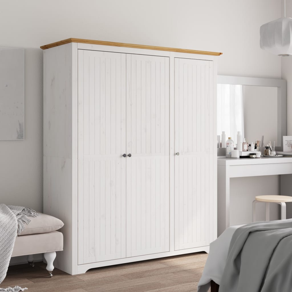 vidaXL Wardrobe "BODO" 99x53.5x173 cm Solid Wood Pine