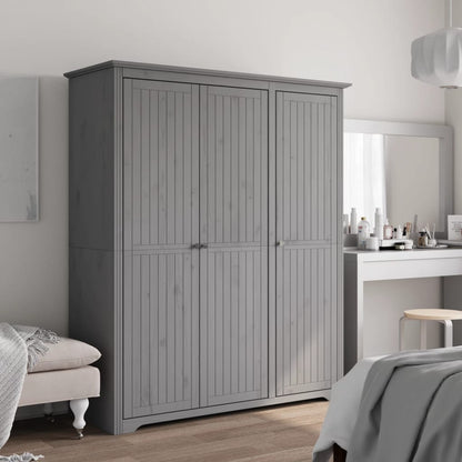 vidaXL Wardrobe "BODO" 99x53.5x173 cm Solid Wood Pine