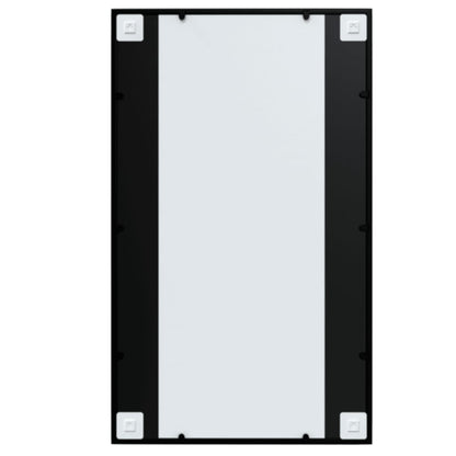 Wall Mirror Black Metal Length 60 cm 100 cm 4 pcs