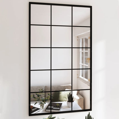 vidaXL Wall Mirrors 4 pcs Black 100x60 cm Metal 1