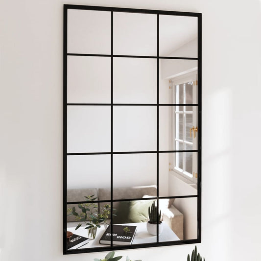 vidaXL Wall Mirrors 4 pcs Black 100x60 cm Metal 1
