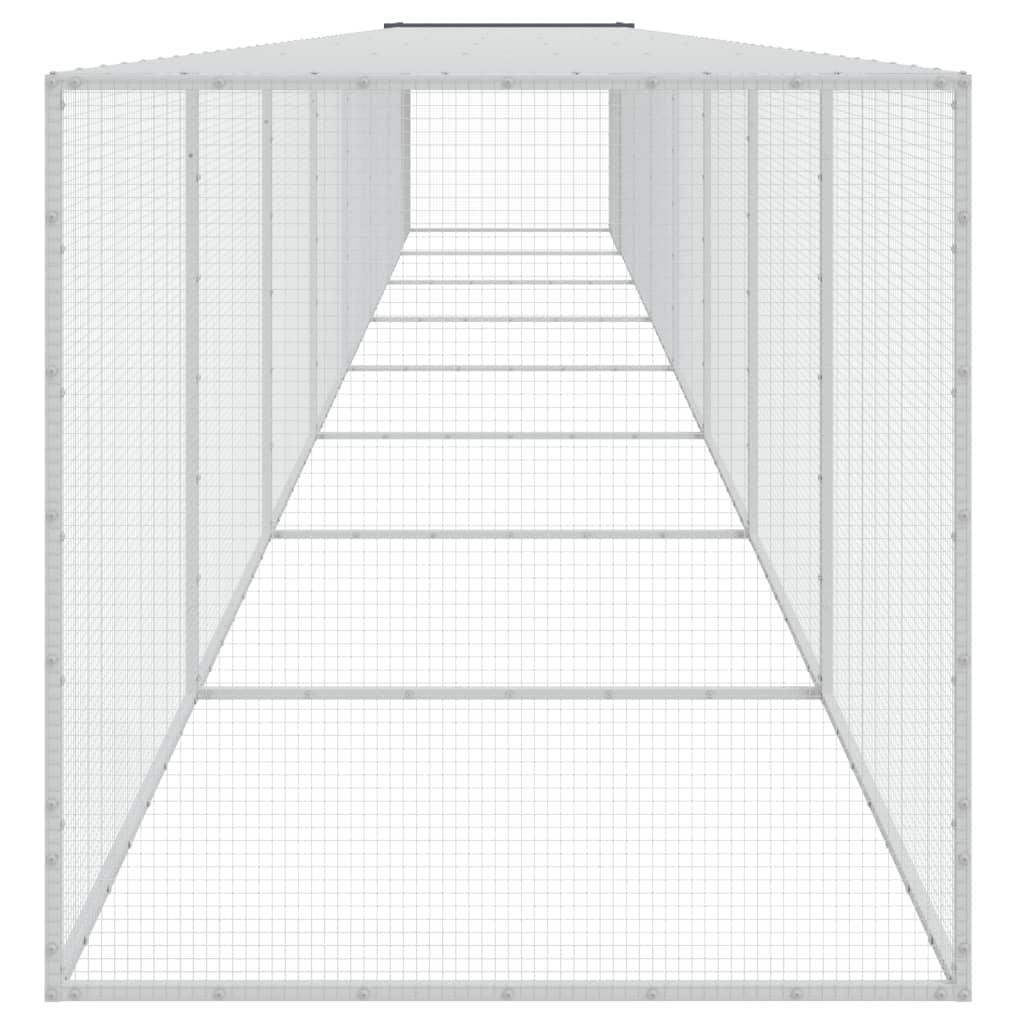 vidaXL Chicken Cage with Roof Anthracite 803x98x90 cm Galvanised Steel 4