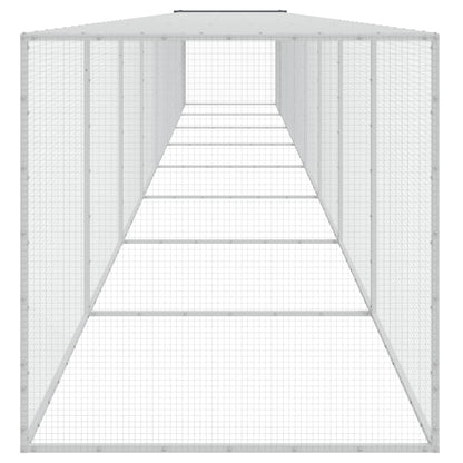 vidaXL Chicken Cage with Roof Anthracite 803x98x90 cm Galvanised Steel 4