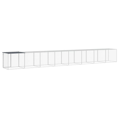 vidaXL Chicken Cage with Roof Anthracite 803x98x90 cm Galvanised Steel 5